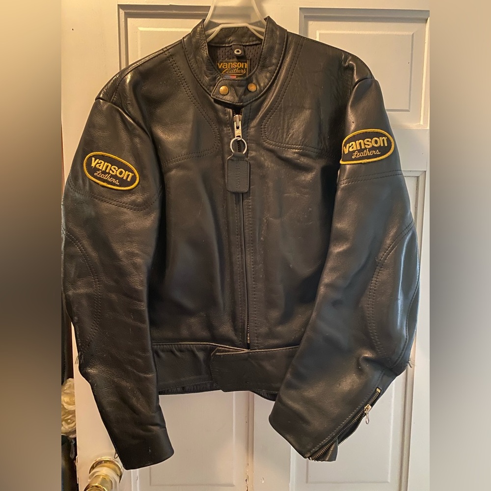 The Classic Vanson leather cafe racer jacket